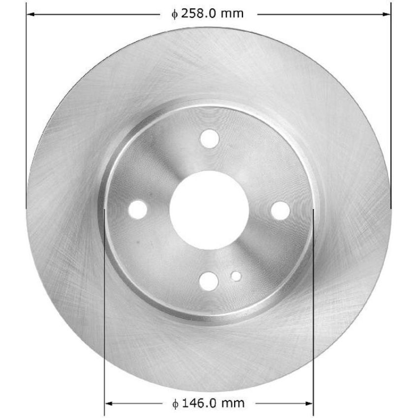 BENDIX DRUM & ROTORS PRT6104 BENDIX Disc Brake Rotor
