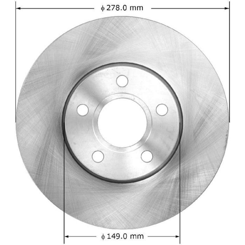 BENDIX DRUM & ROTORS PRT6132 BENDIX Disc Brake Rotor