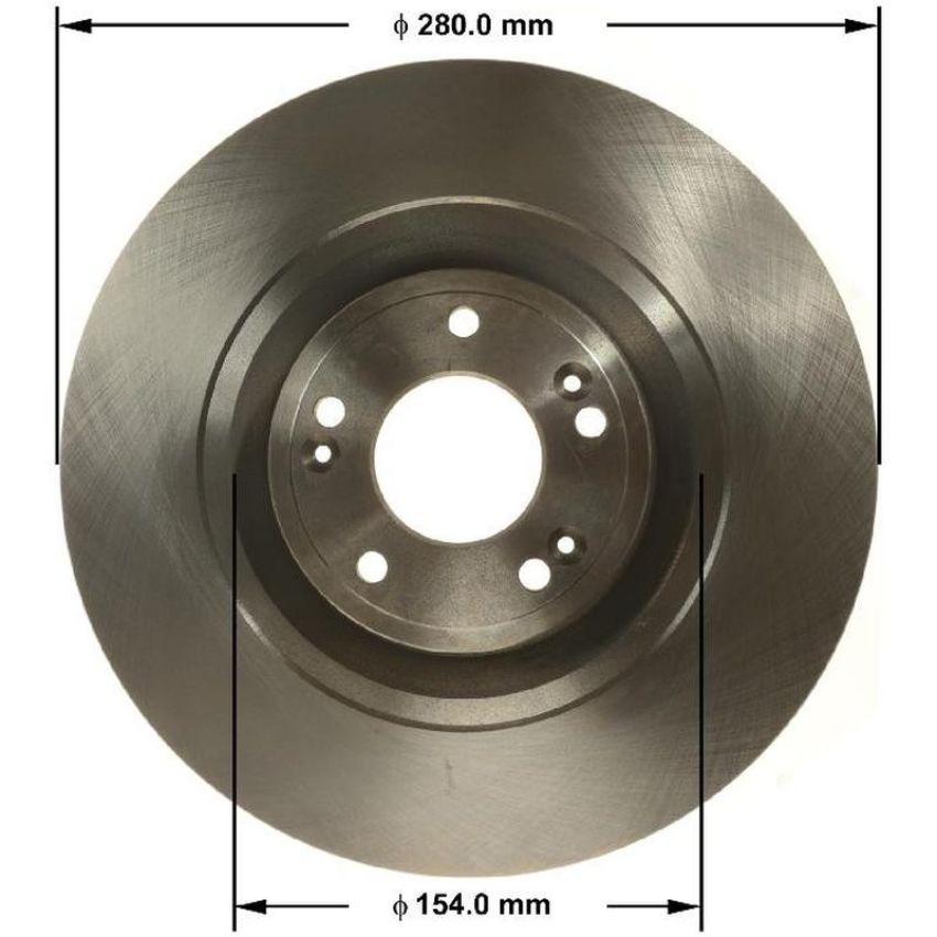 BENDIX DRUM & ROTORS PRT6154 BENDIX Disc Brake Rotor