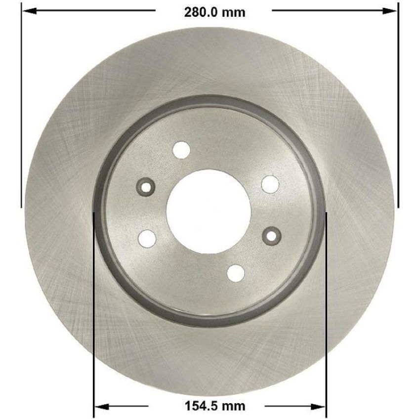 BENDIX DRUM & ROTORS PRT6181 BENDIX Disc Brake Rotor