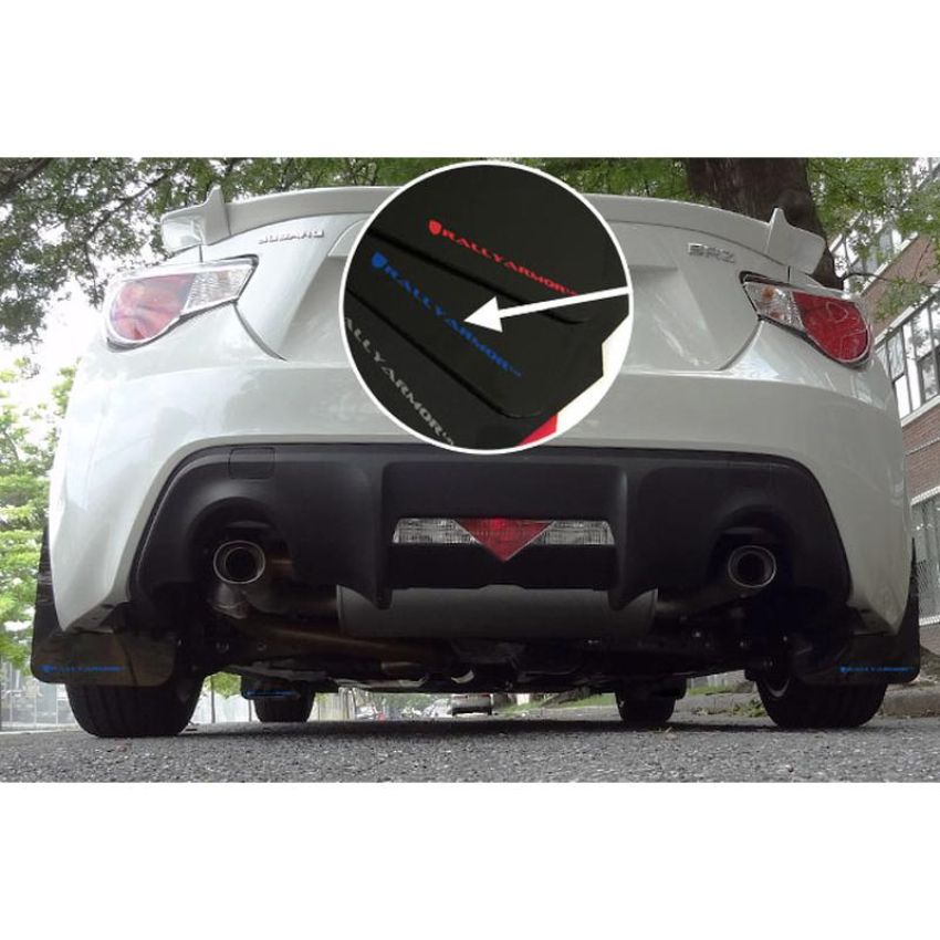 Rally Armor MF23-UR-BLK/BL Black Mud Flap/Blue Logo
