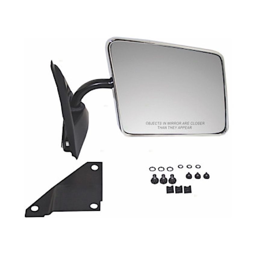 RH DOOR MIRROR MAN NON-HTD CHR FLDG S10/S15/SONOMA P/U 82-93; BLAZER/JIMMY/ BRAVADA 83-94