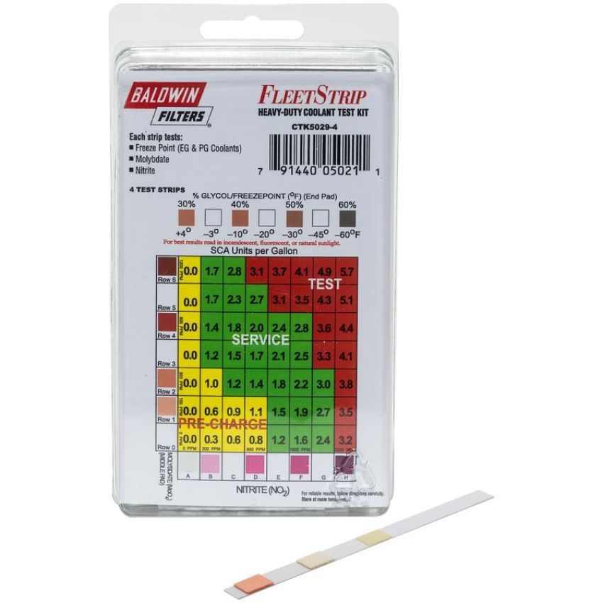 BALDWIN FILTERS CTK5029-4 FleetStrip Coolant Test Strips Only