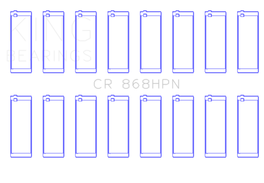 King Engine Bearings CR868HPN.026 King Ford Prod V8 4.6L/5.4L (Size 0.026) Performance Rod Bearing Set