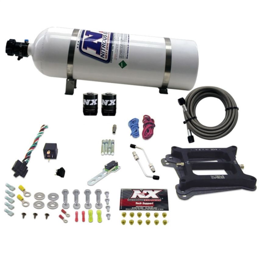Nitrous Express 30040-15 4150 4-BBL/GASOLINE (50-100-150-200-250-300HP) WITH 15LB BOTTLE