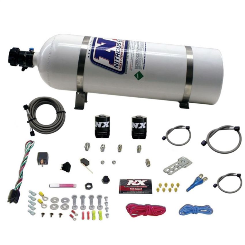 Nitrous Express 20922-15 ALL FORD EFI SINGLE NOZZLE SYSTEM (35-50-75-100-150 HP) WITH 15LB BOTTLE