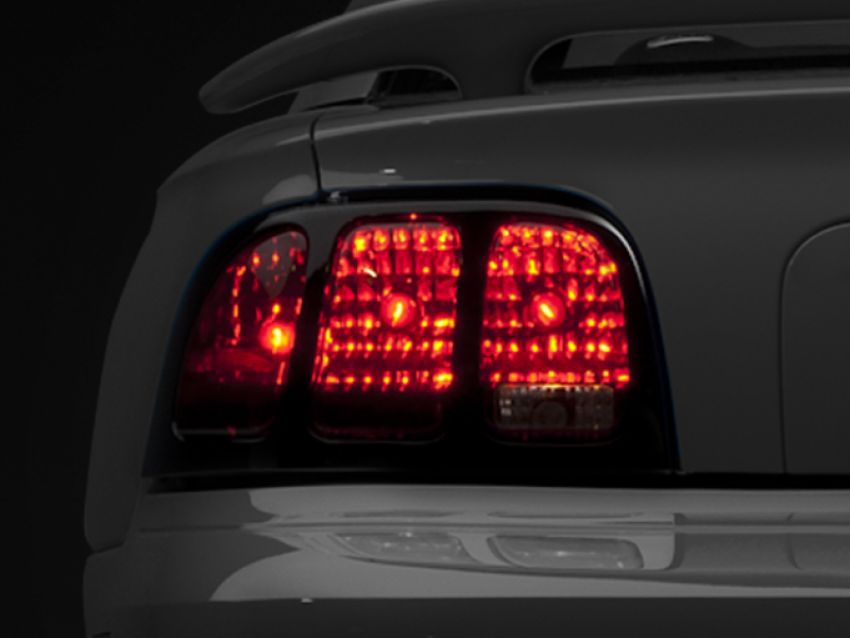 Raxiom 96-98 Ford Mustang Tail Lights- Black Housing (Smoked Lens)