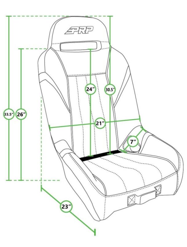 PRP Seats A5701-PORXP-204 PRP Polaris RZR PRO XP/PRO R/Turbo R GT/S.E. Suspension Seat- Black/Red