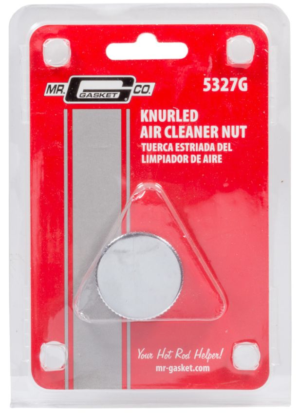MR. GASKET MRG5327G Air Cleaner Nut - Chrome Steel Knurl 1/4-20
