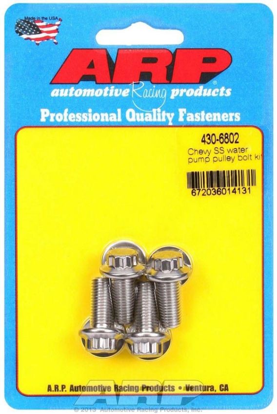 ARP ARP430-6802 Chevy S/S W/P Pulley Bolt Kit