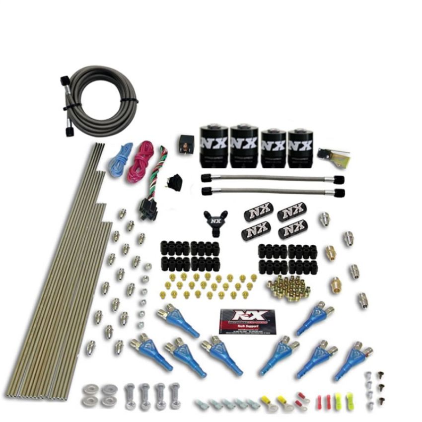 Nitrous Express 90506-00 8 CYL SHARK DIRECT PORT, 4 SOLENOIDS, WITHOUT BOTTLE (200-600HP JETTING)