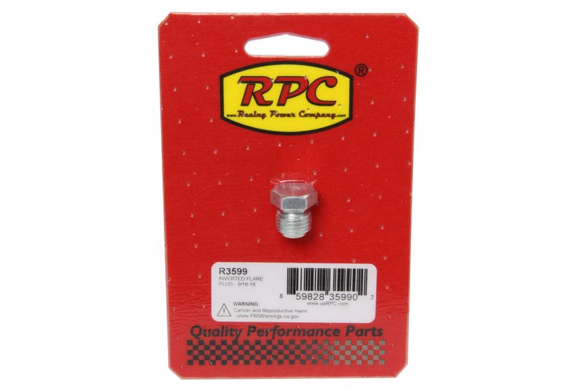 RACING POWER CO-PACKAGED RPCR3599 Inverted Flare Plug - 9/ 16-18