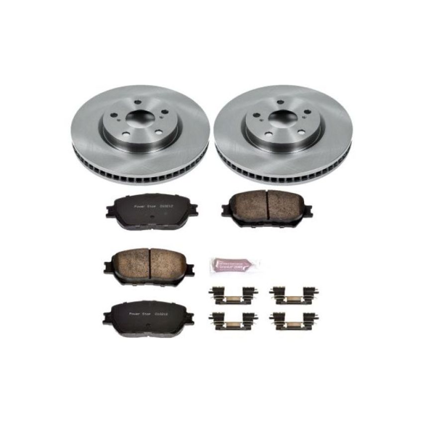 PowerStop KOE5272 OE Stock Replacement Low-Dust Ceramic Brake Pad and Rotor Kit