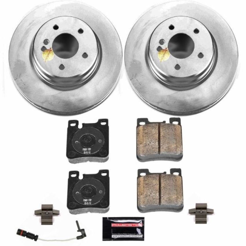 PowerStop CRK6717 Genuine Geomet Coated Rotor and Carbon-Fiber Ceramic Brake Pad Kit
