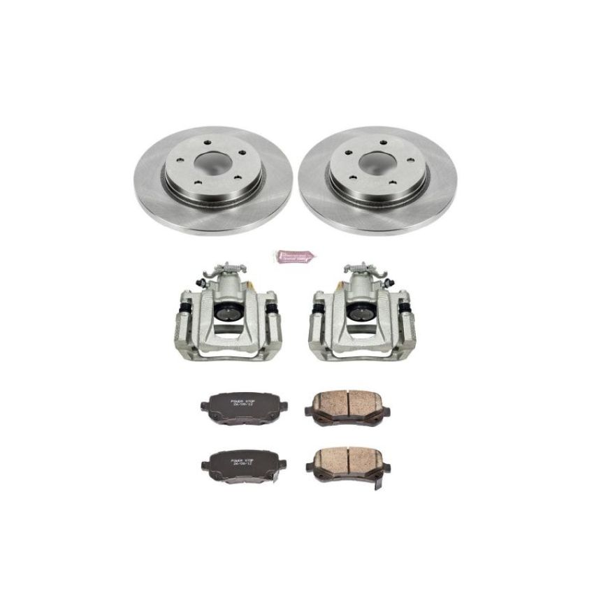 PowerStop KCOE4569 OE Stock Replacement Low-Dust Ceramic Brake Pad, Rotor and Caliper Kit