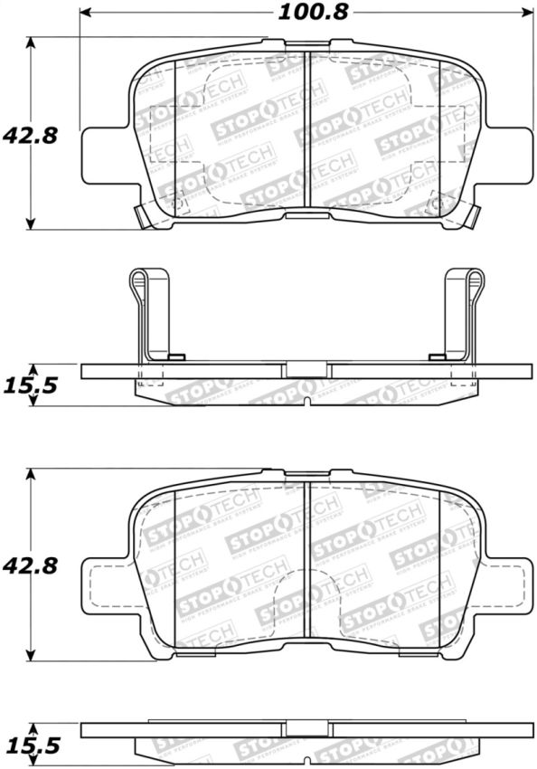 Stoptech 308.08650 Street Brake Pads