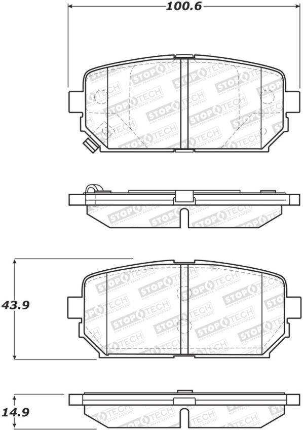Stoptech 308.12960 Street Brake Pads
