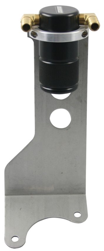 Moroso 85607 10-14 Ford Raptor 6.2L Air/Oil Separator Catch Can - Small Body - Billet Aluminum - Black