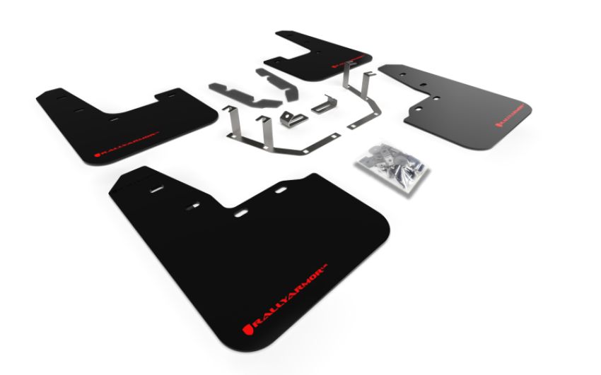 Rally Armor MF60-UR-BLK/RD Black Mud Flap/Red Logo
