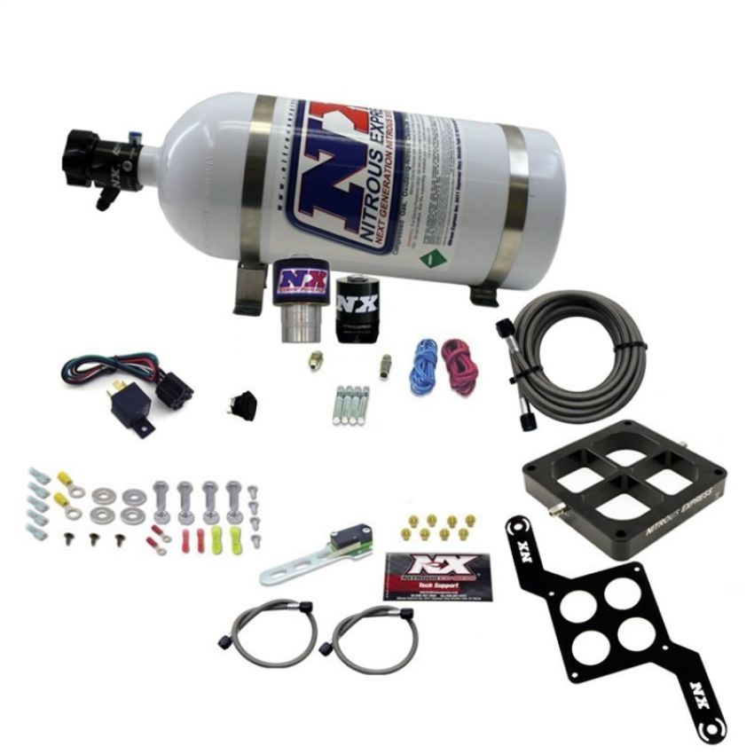 Nitrous Express 63970-10 SINGLE ENTRY CROSSBAR RNC .178 250-650HP (4500 FLANGE) W/10LB BOTTLE