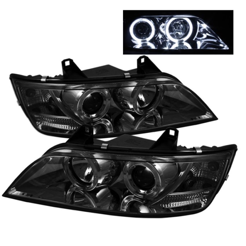 SPYDER 5009104 Projector Headlights - LED Halo - Smoke