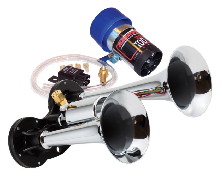 Kleinn Air Horns 6126 Kleinn Chrome Direct Drive Dual Horn/ 6.5In/4.5In - Chrome-Plated Zinc Alloy