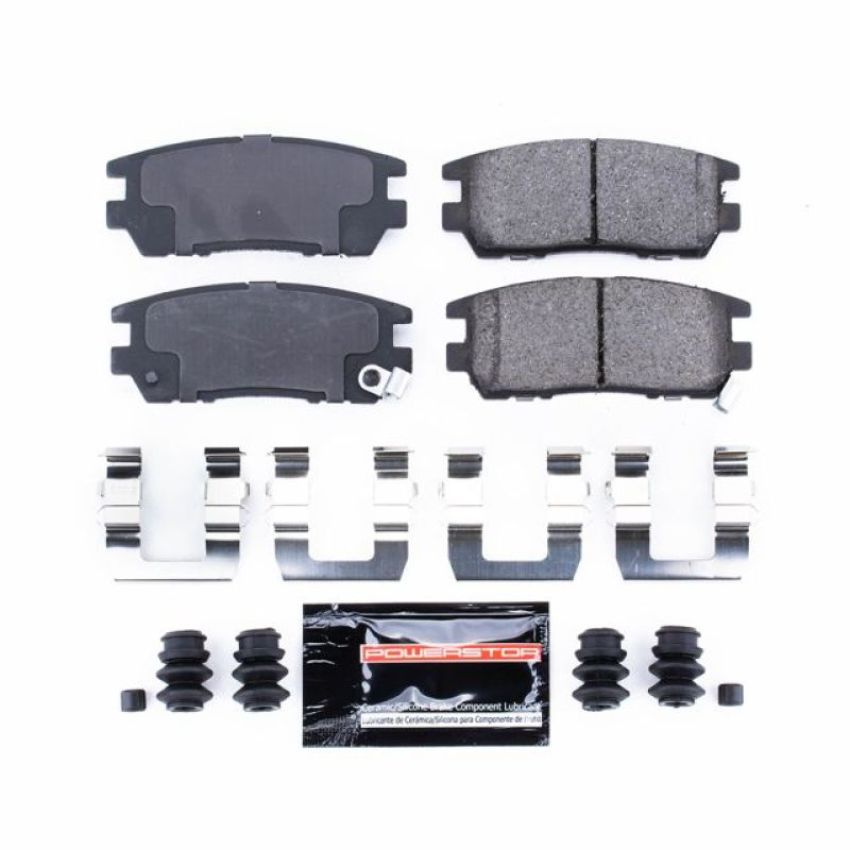 PowerStop Z23-567 PowerStop - Z23 Daily Driver Carbon-Fiber Ceramic Brake Pads with Hardware Kit
