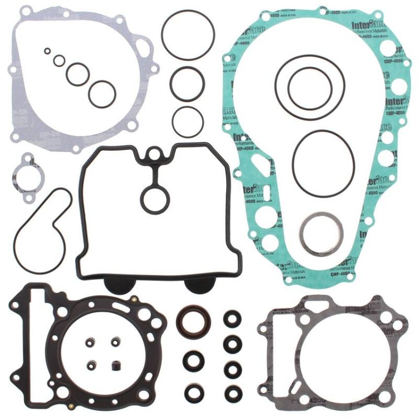 Vertex Pistons 811847 Vertex Gaskets 04-08 Arctic Cat 400 DVX Complete Gasket Kit w/ Oil Seals