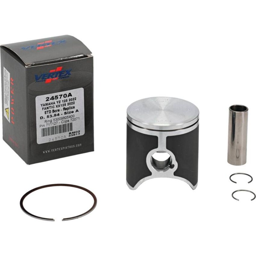 Vertex Pistons 24570A Vertex Piston 2023 Fantic Motor XE 125 125cc Cast Replica Piston Kit