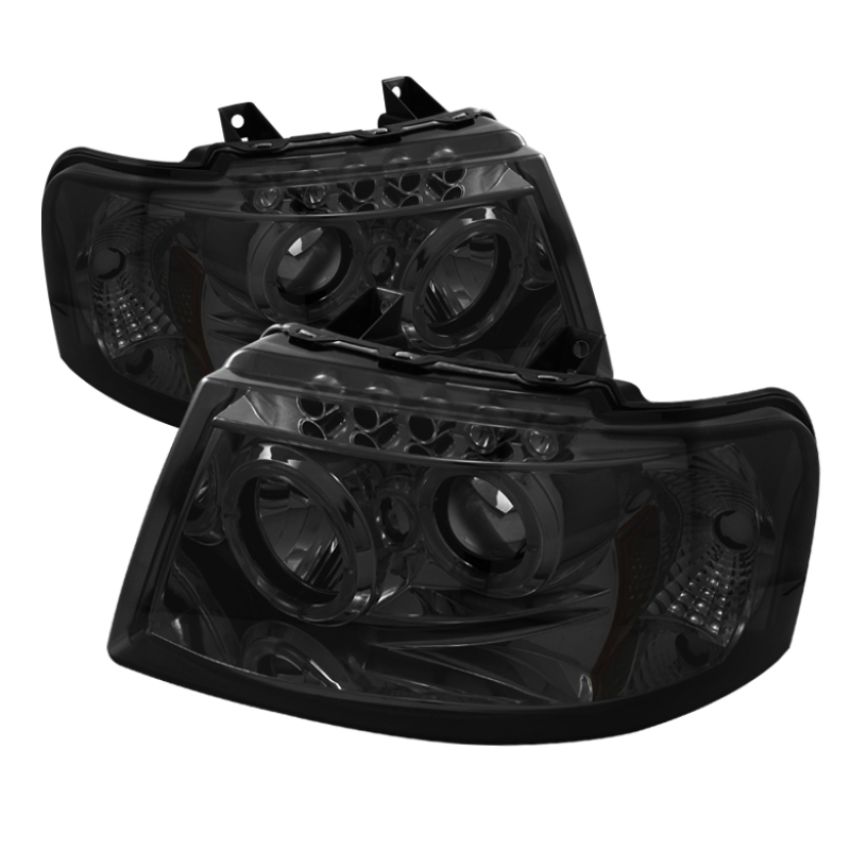 SPYDER 5033918 Projector Headlights - LED Halo - Smoke