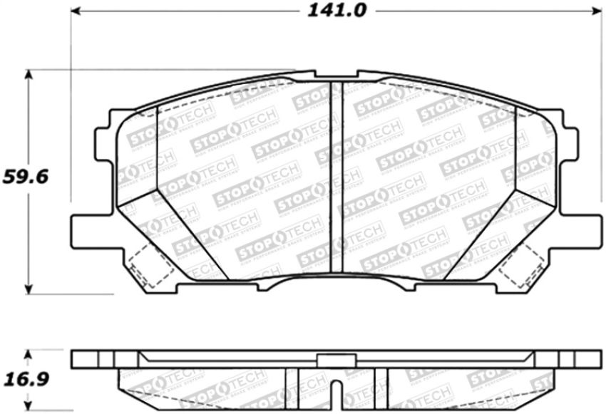 Stoptech 308.10050 Street Brake Pads