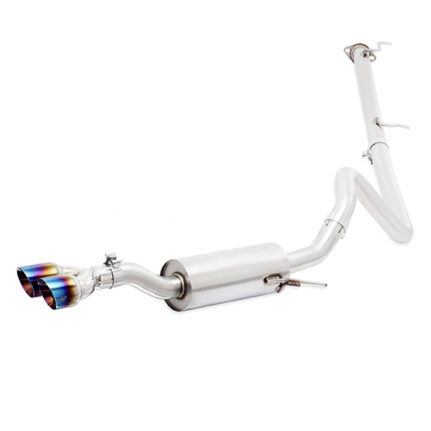 Mishimoto MMEXH-FIST-14BT 14-16 Ford Fiesta ST 1.6L 2.5in Stainless Steel Cat-Back Exhaust w/ Burnt Ti Tips