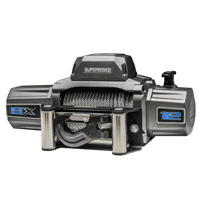 Superwinch 1712200 12000 LBS 12V DC 3/8in x 85ft Wire Rope SX 12000 Winch - Graphite