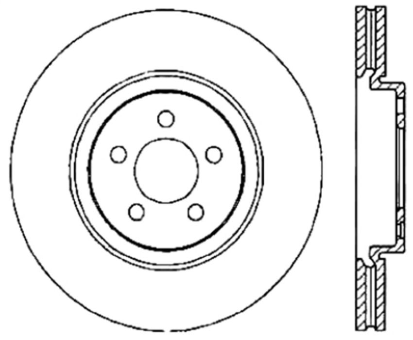 Stoptech 128.39038R Drilled Sport Brake Rotor