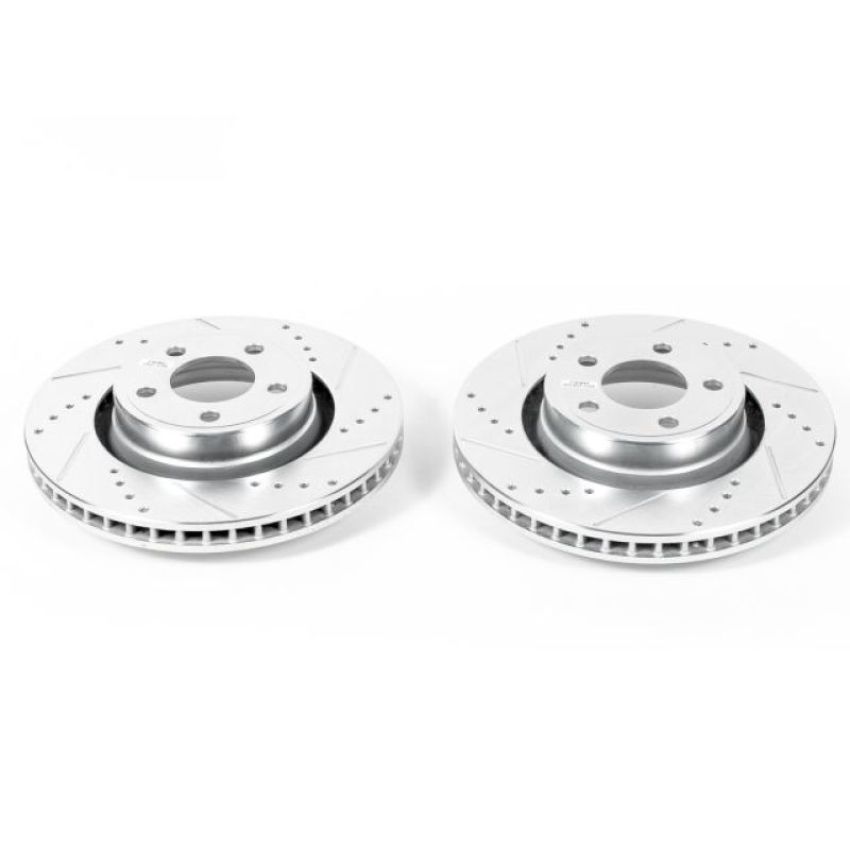 PowerStop AR85158XPR PowerStop Evolution Performance Drilled, Slotted & Plated Brake Rotor Pair