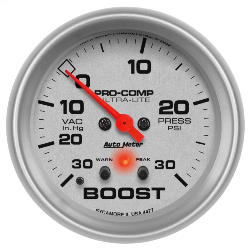 AutoMeter 4477 GAUGE, VAC/BOOST, 2 5/8