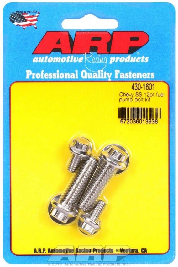 ARP ARP430-1601 S/S Chevy Fuel Pump Bolt Kit 12pt.