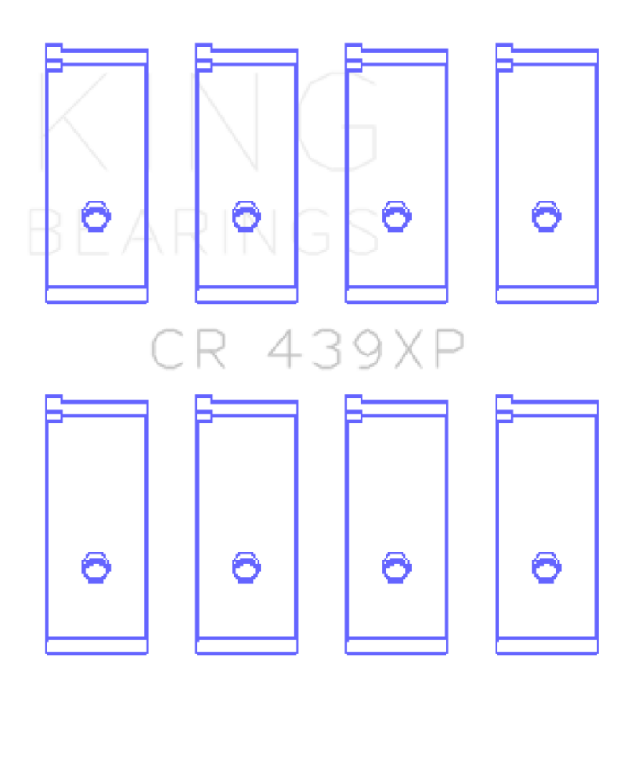 King Engine Bearings CR439XP0.25 King Acura B17A1/B18A1/B18B1 (Size 0.25mm) Performance Rod Bearing Set