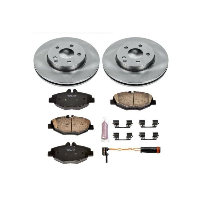 PowerStop KOE5326 OE Stock Replacement Low-Dust Ceramic Brake Pad and Rotor Kit
