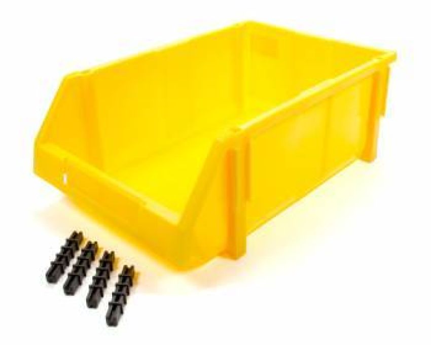 TRIPLE X RACE COMPONENTS TXRPA-PBIN-8005-ORD Plastic Storage Bin Small Yellow 7x5x3