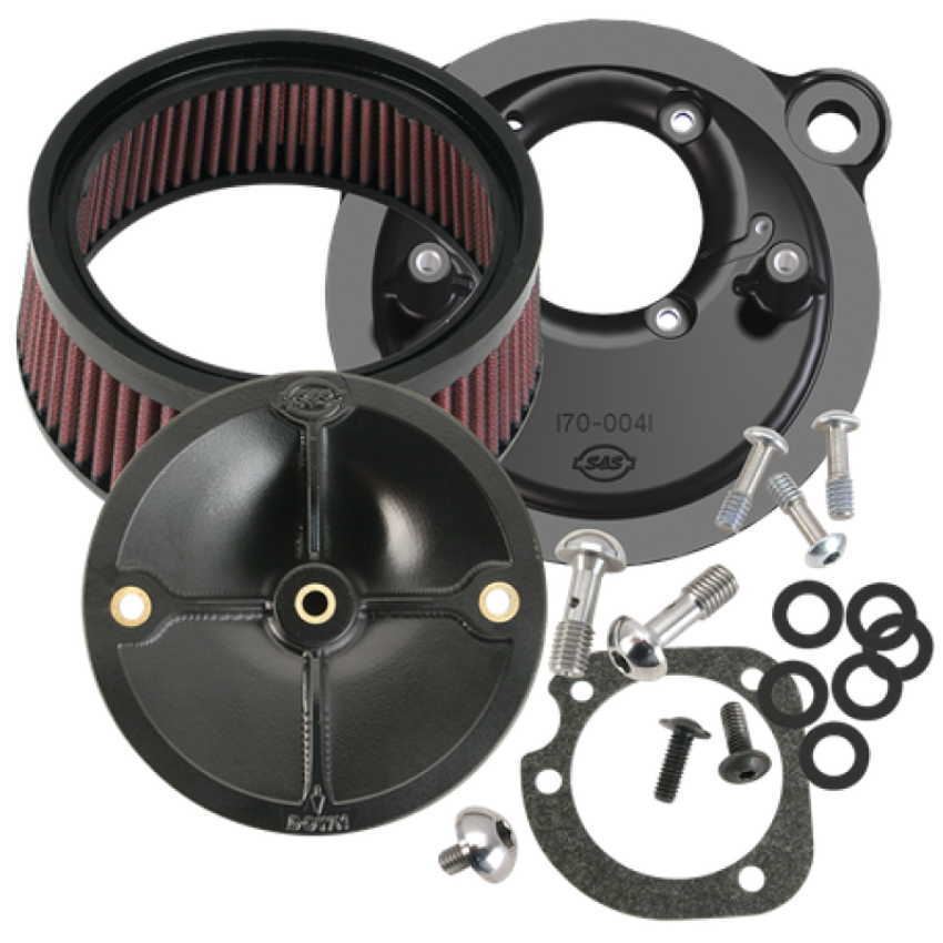 S&S Cycle 170-0093 91-06 XL Sportster Models w/ Stock CV Carb Stealth Air Cleaner Kit w/o Cover