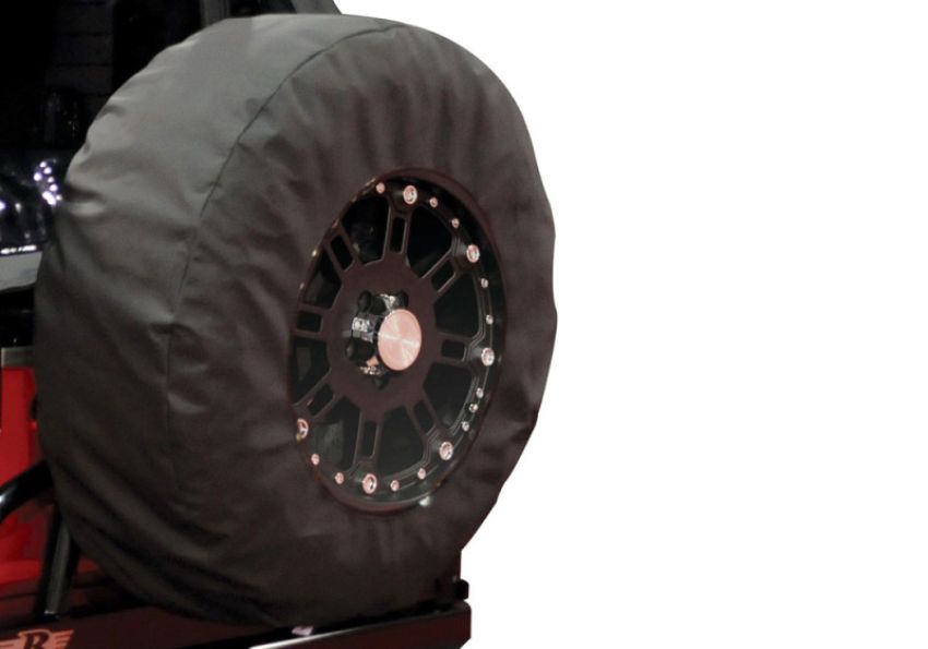 Rampage 783235 1999-2019 Universal Tire Cover With 17 Inch Window - Black Diamond
