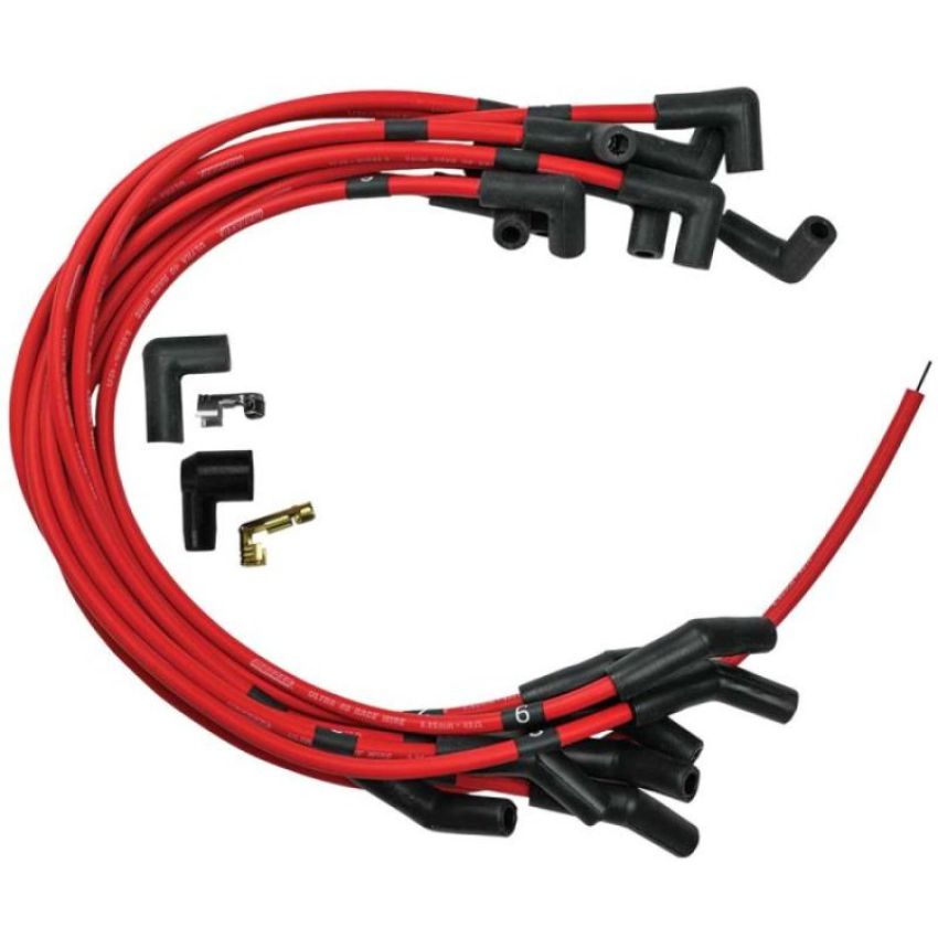 Moroso 73695 Ford 289-302 Ignition Wire Set - Ultra 40 - Unsleeved - HEI - Under Header - Red