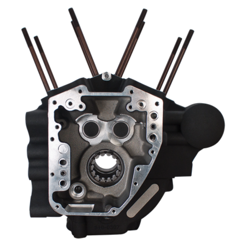 S&S Cycle 310-0367A 07-16 BT Engines w/ Stock Bore Super Stock T2 Crankcase - Wrinkle Black