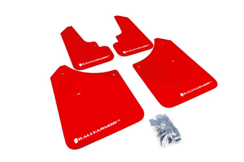 Rally Armor MF5-UR-RD/WH Red Mud Flap/White Logo