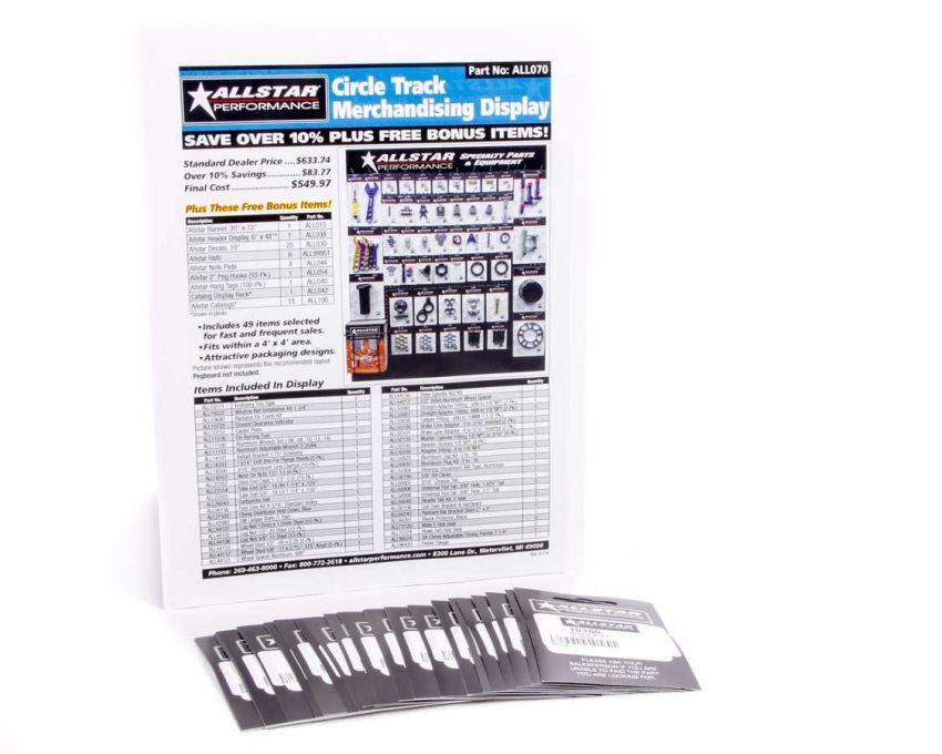 ALLSTAR PERFORMANCE ALL99153 Merchandising Display Components for ALL070