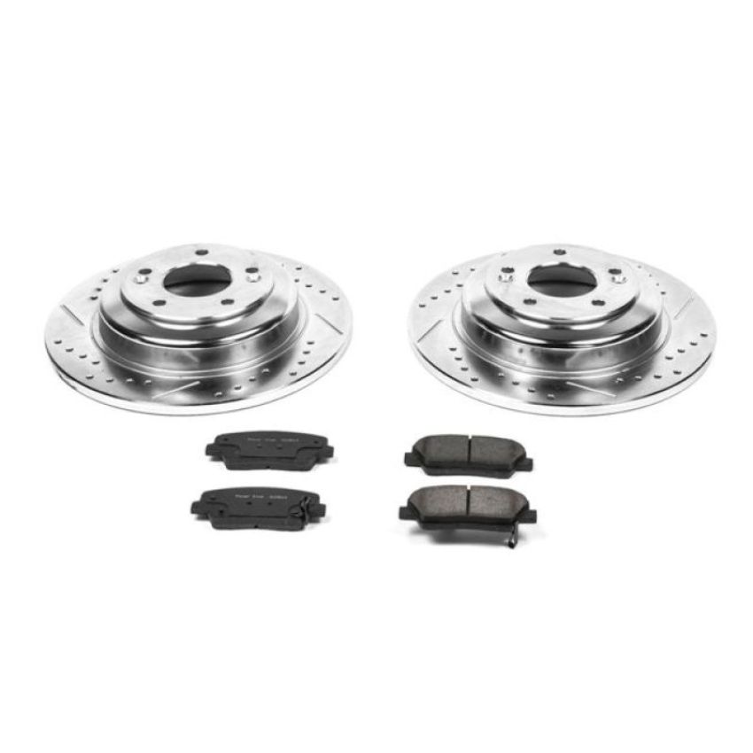 PowerStop K6168 Z23 Daily Driver Carbon-Fiber Ceramic Brake Pad and Drilled & Slotted Rotor Kit