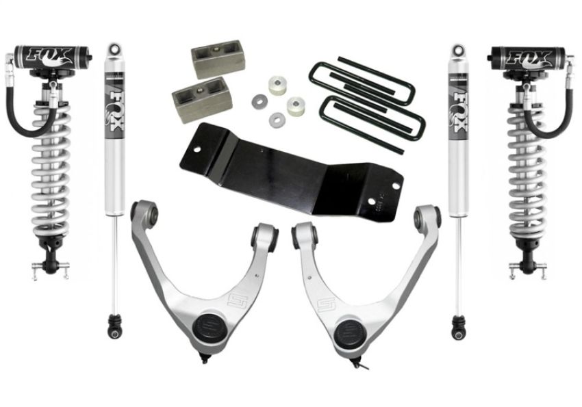 Superlift 3700FX 07-16 Chevy Silv 4WD 3.5in Lift Kit w/ Steel Cntrl Arms Fox Front Coilover & 2.0 Rear