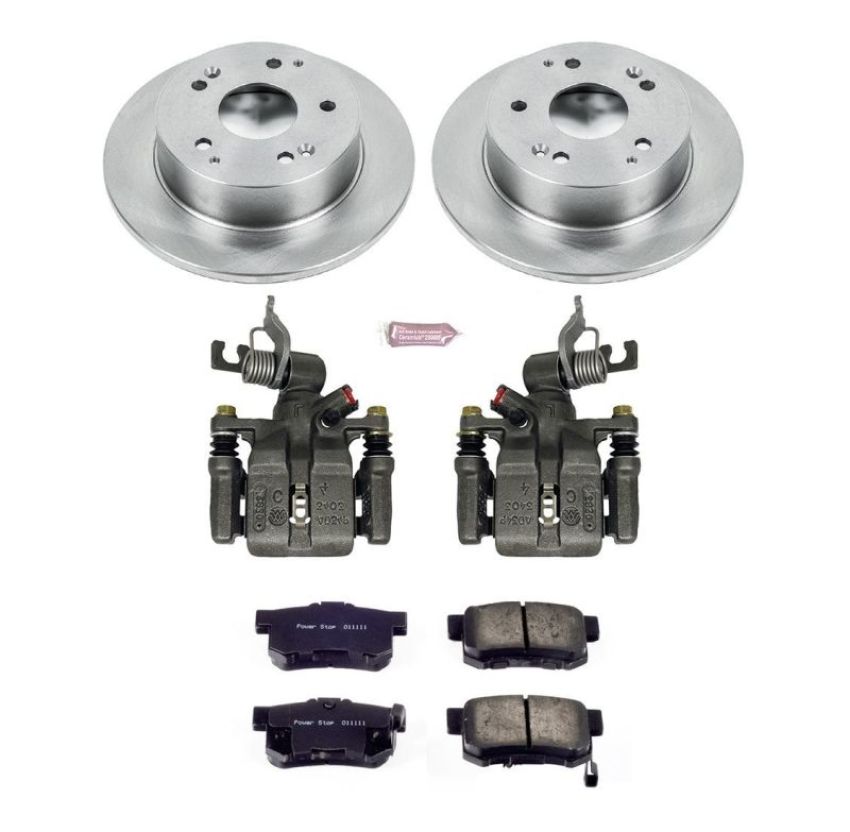 PowerStop KCOE2270D OE Stock Replacement Low-Dust Ceramic Brake Pad, Rotor and Caliper Kit