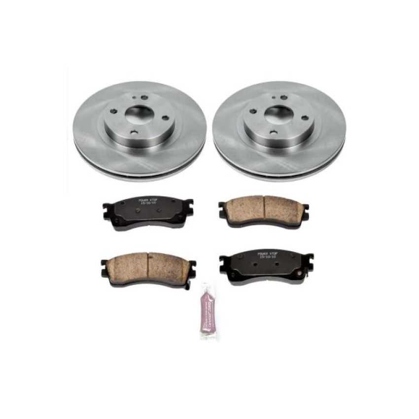 PowerStop KOE6786 OE Stock Replacement Low-Dust Ceramic Brake Pad and Rotor Kit